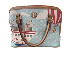 Gianni Bernini Women's Handbag Light Blue Tan